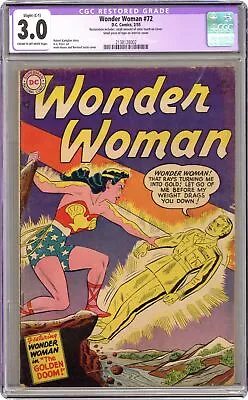 Buy Wonder Woman #72 CGC 3.0 RESTORED 1955 2138128002 • 131.07£