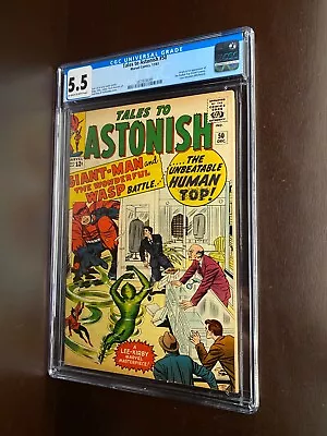 Buy Tales To Astonish #50 (1963)  CGC 5.5 / Origin & 1st Appearance Of The Human Top • 71.16£