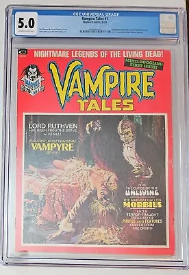 Buy 🔥 Vampire Tales #1 (1973) CGC 5.0 VG/FN Off-White To White Pages Marvel Comics • 39.42£