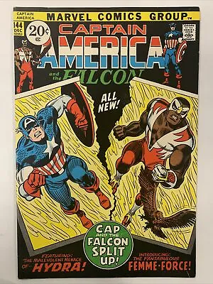 Buy Captain America #144 (Marvel, 1971) Debut Of New Falcon Costume Romita Sr. FN/VF • 31.78£
