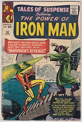 Buy Tales Of Suspense #54, Marvel Comics 1964, Vg- Condition, 2nd Mandarin • 55.41£