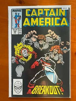 Buy Captain America #340 1988 High Grade 8.0 Marvel Comic Book B74-53 • 7.92£
