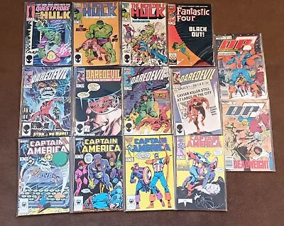 Buy Marvel Comics 1980s Job Lot #2 Inc DAREDEVIL, CAP, HULK, FANTASTIC FOUR  • 3.20£