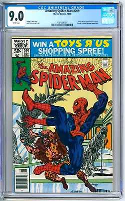 Buy Amazing Spider-Man 209 CGC Graded 9.0 VF/NM Newsstand Marvel Comics 1980 • 79.02£