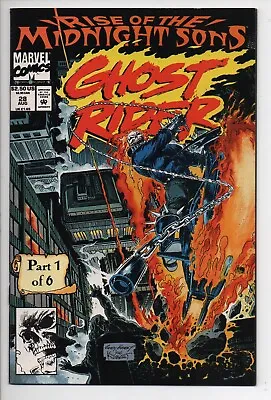 Buy Ghost Rider Rise Of The Midnight Sons 28 Marvel Comic Book 1992 Part 1 Of 6 • 13.54£