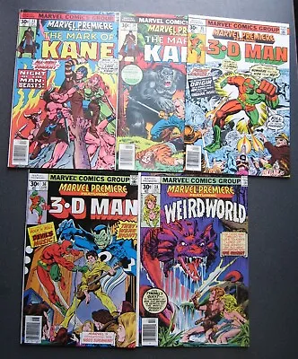 Buy MARVEL PREMIERE Lot Of 5 Comics 33 34 35 36 38 Mark Of Kane 3-D Man High Grade • 20.11£