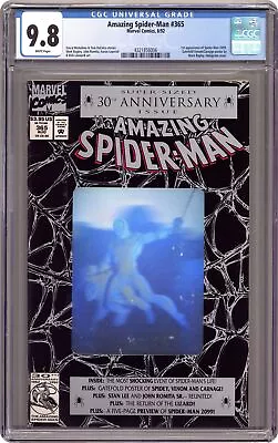 Buy Amazing Spider-Man #365D CGC 9.8 1992 4321856006 1st App. Spider-man 2099 • 142.83£