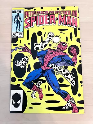 Buy Vintage MARVEL Comic Book PETER PARKER THE SPECTACULAR SPIDER-MAN #99 Feb 1985 • 51.97£
