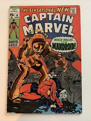 Buy Captain Marvel #18 / Carol Danvers Gets Powers!  / Marvel Comics 1969 / Key Book • 39.42£