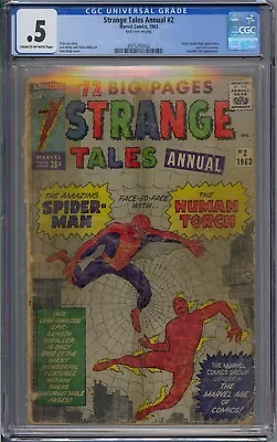 Buy Strange Tales Annual #2 Cgc 0.5 Early Spider-man Human Torch Jack Kirby • 179.88£