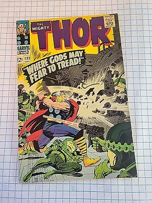 Buy The Mighty Thor #132 Vintage Marvel Comics Silver Age 1st Print Damage • 17.35£