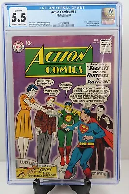 Buy Action Comics #261 CGC 5.5 Qualified 1st Streaky The Supercat CGC Label Error DC • 189.67£