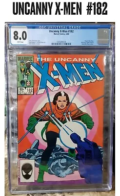 Buy Marvel Comics The Uncanny X-Men #182 CGC 8.0 Emma Frost Cameo Rogue Cover • 16.09£