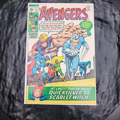 Buy Avengers #75 JOHN BUSCEMA MARVEL Comic 1st AKRON Black Panther Scarlet Witch • 21.31£