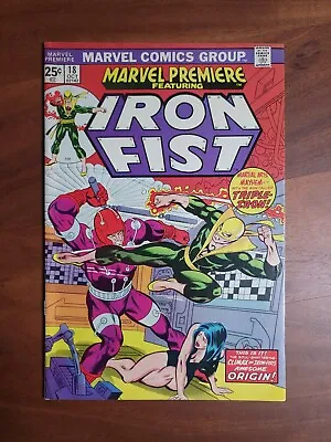 Buy Marvel Premiere #18 (Marvel 1974) 1st Joy Meachum : Origin Iron Fist : VF+ • 12.04£