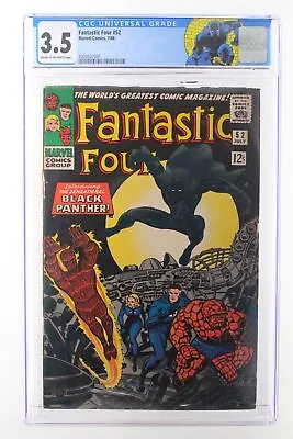 Buy Fantastic Four #52 - Marvel Comics 1966 CGC 3.5 1st Appearance Of The Black Pant • 398.96£