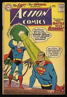 Buy Action Comics #254 VG 4.0 1st Meeting Of Bizarro And Superman! DC Comics 1959 • 168.72£