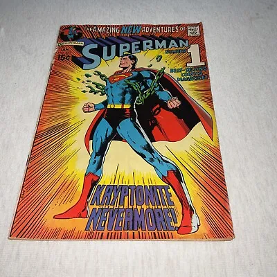 Buy Superman #233 - Iconic Neal Adams Cover - Kryptonite Nevermore - 1971 • 55.18£