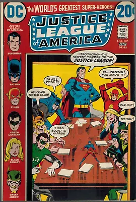 Buy Justice League Of America 105  Elongated Man Joins!  1973  VF-  DC Comic • 7.08£