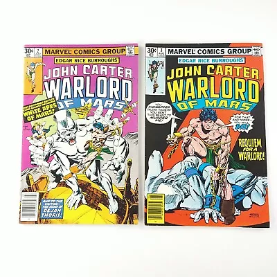 Buy John Carter Warlord Of Mars #2 #3 Bronze Age Lot (1977 Marvel Comics) • 7.11£