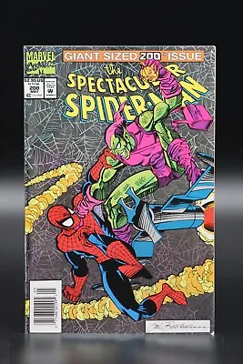 Buy Spectacular Spider-Man (1976) #200 Newsstand Sal Buscema Foil Green Goblin NM- • 5.93£