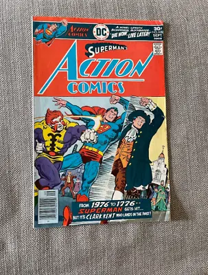 Buy DCC: Action Comics #463 Superman September 1976 DC BICENTENNIAL VG+ • 3.20£