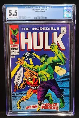 Buy Incredible Hulk 103 (1968) Cgc 5.5 • 39.72£