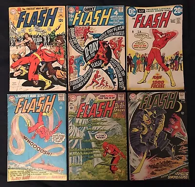 Buy THE FLASH Silver Age Lot Of 6 Comics: #154, 176, 180, 185, 187, 218; Avg VG- • 39.96£