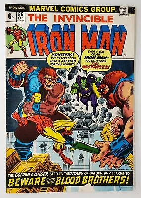 Buy Iron Man #55 (Feb.1973) VG+ Marvel 1st Appearance Of Thanos + Drax KEY UKPV • 210£
