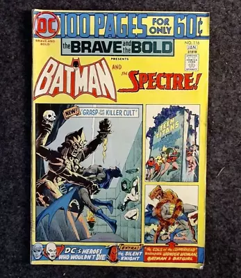 Buy Brave And The Bold 116  Bronze Age Batman Spectre 1974 DC 100 PAGES KILLER CULT • 11.84£