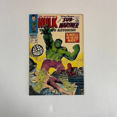 Buy Tales To Astonish Hulk Sub-Mariner #95 1967 VF Cent Copy • 55£