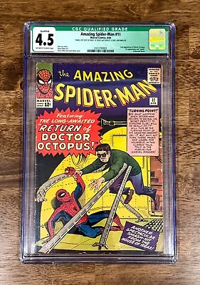 Buy AMAZING SPIDER-MAN #11 CGC 4.5 - 2ND APP OF DR. OCTOPUS - Qualified • 354.76£