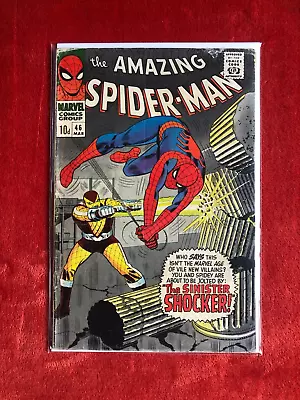 Buy AMAZING SPIDER-MAN #46Lovely Mid Grade 1st App THE SHOCKER Silver Age 1967 • 20£