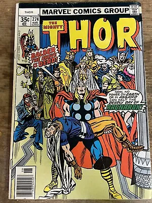 Buy Thor #274 (1978) Key! 3 1st Apps! Death Of Balder! Bronze Age Marvel Comics • 25.58£