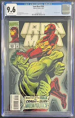 Buy Iron Man #305 CGC 9.6 WHITE PAGES! 1ST HULKBUSTER ARMOR! 🔥🔑 • 47.96£