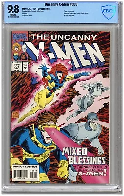 Buy Uncanny X-Men  # 308  CBCS   9.8  NMMT  White Pgs  1/94  Forge App.  Banshee, Dr • 78.85£