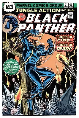 Buy JUNGLE ACTION (Vol. 2) #21 F-, Black Panther, 30¢ Variant, Marvel Comics 1976 • 79.06£