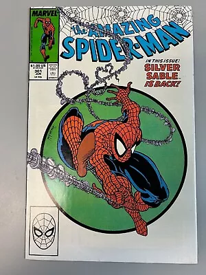 Buy Amazing Spider-man #301, VF+ 8.5, Newsstand; Todd McFarlane Art; Silver Sable • 74.32£
