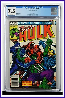 Buy Incredible Hulk #269 CGC Graded 7.5 Marvel 1982 Newsstand Edition Comic Book. • 52.06£