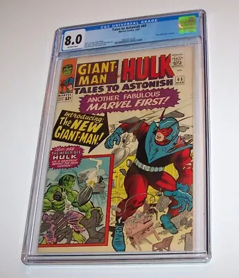 Buy Tales To Astonish #65 - Marvel 1965 Silver Age Issue - CGC VF 8.0 - (Giant-Man) • 197.05£