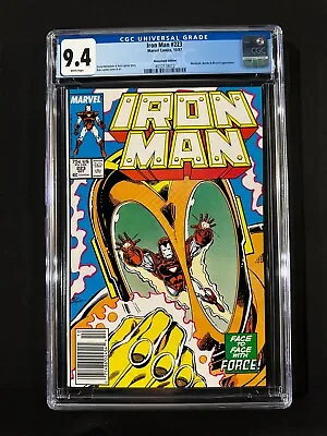 Buy Iron Man #223 CGC 9.4 (1987) - Newsstand Edition - Blacklash, Beetle, Blizzard • 47.29£