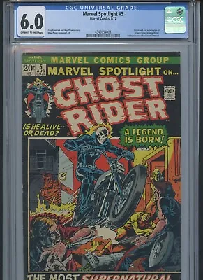 Buy Marvel Spotlight #5 1972 CGC 6.0 (1st App Of Ghost Rider(Johnny Blaze))* • 928.96£