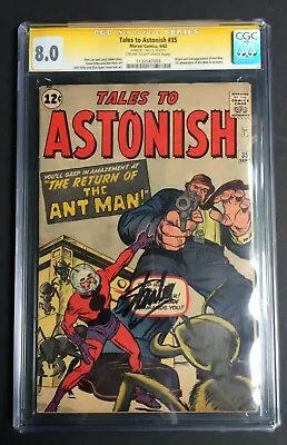 Buy Tales To Astonish #35 1st  Ant-man Cover Signed Stan Lee CGC SS 8.0 1120547003  • 11,795£