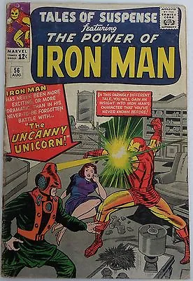 Buy Tales Of Suspense #56 (Aug 1964, Marvel) VG, Iron Man Stars, 1st App Of Unicorn • 59.38£