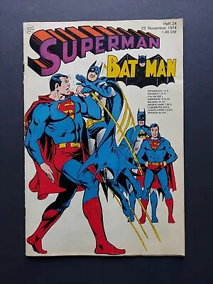 Buy EHAPA COMIC / SUPERMAN BATMAN Issue 24 Of 1974 / Z1-2 (with Supplement & Voucher) • 17.13£