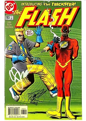 Buy Flash #183 Vol 2 1st App New Trickster Signed Geoff Johns & Scott Kolins DC 2002 • 19.82£