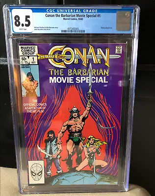 Buy 🔑💎🔥 Conan Barbarian Movie Special #1 CGC 8.5 1982 White! Schwarzenegger 🔥🔑 • 33.66£