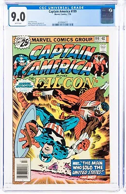 Buy Captain America #199 The Falcon Marvel Comic VINTAGE Bronze Age 25c CGC 9.0 • 57.27£