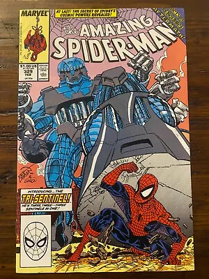 Buy 1989 AMAZING SPIDER-MAN(vol1) #329 8.5 VF+ KEY 1st App TRI-SENTINEL • 3.96£