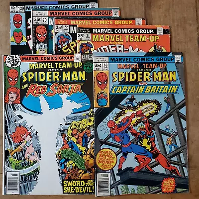 Buy Marvel Team Up Spider-Man 6 Issue Bundle Set # 21, 22, 65, 70, 79, 129 1974 • 60.32£